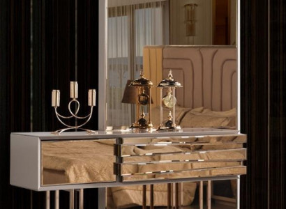 Dressing table console table dressing table dressing chest wood beige gold